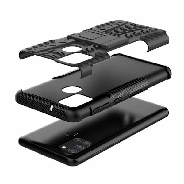 Samsung A21s stødsikkert cover med Support Active Black