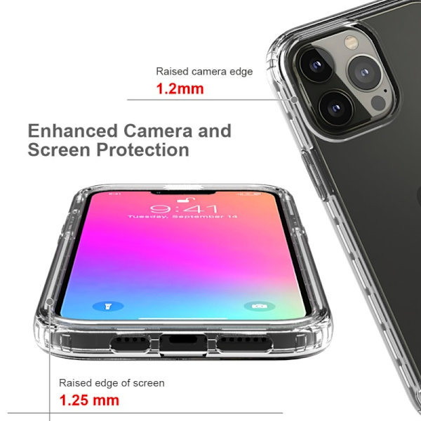 iPhone 13 Pro Max Heltäckande Premium 3D Skal 3in1 ThreeSixty Clear