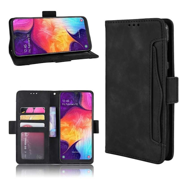 Samsung A50 Plånboksfodral PU-Läder 6-FACK Winston V3 Svart