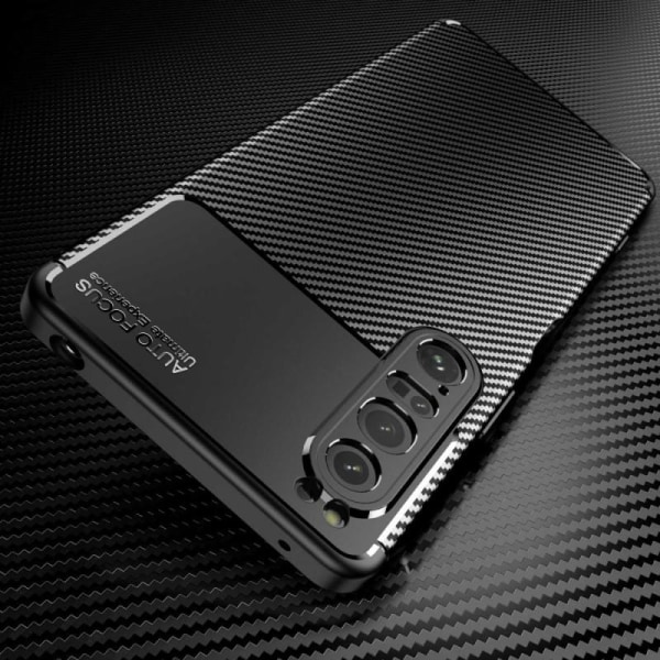 Xperia 1 IV Iskunkestävä ohut kansi FullCarbon V4 Black