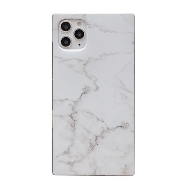 iPhone 11 Pro Max Stilfuld Marble Shell Square Svart