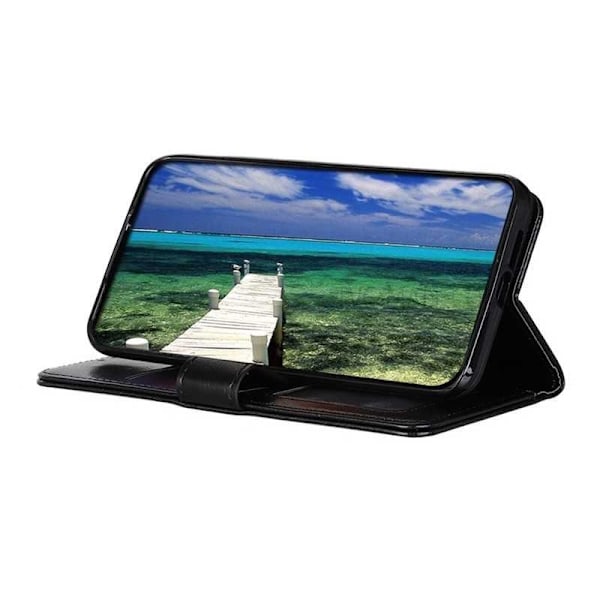 Motorola G200 Pung Etui PU Læder 4 RUMMET Black