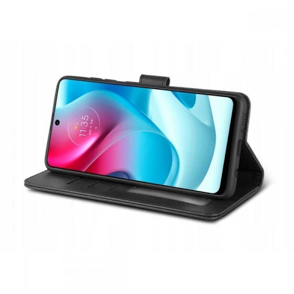 Motorola G60s Plånboksfodral PU-Läder 4-FACK Svart