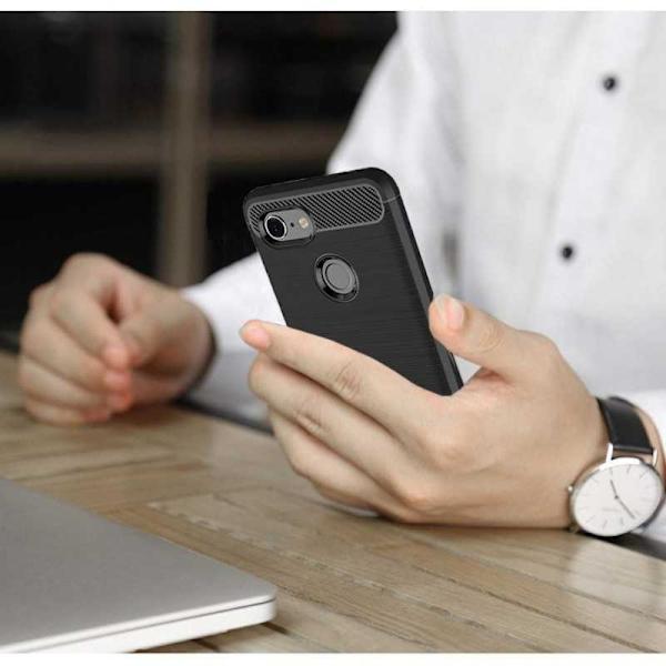 Google Pixel 3 Shockproof Shell SlimCarbon Black