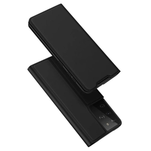 Samsung S21 Ultra Exclusive Flip Case Smooth-kortspor Black