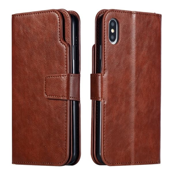 iPhone XR Praktisk Plånboksfodral med 12-Fack Array V4 - Brun Brun