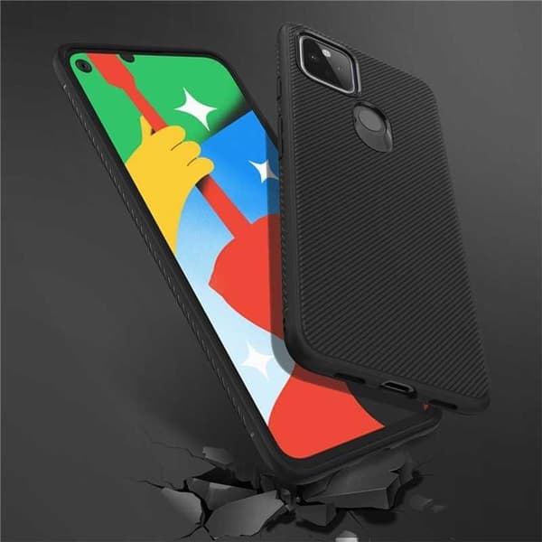 Google Pixel 4a 5G Erittäin ohut iskunkestävä FullCarbon V3 Black