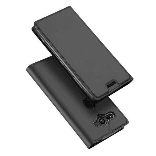 Xperia XZ2 Compact Flip Case Smooth -korttipaikka Svart