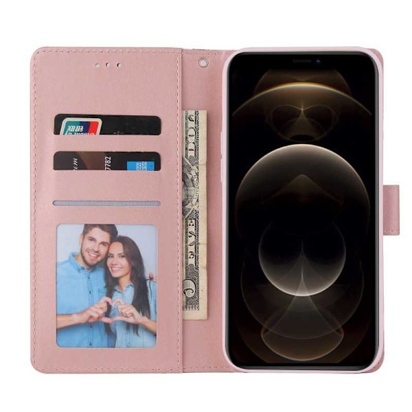 iPhone 12 Pro Max Trendy Pung-etui Sparkle 4-RUMMET Svart