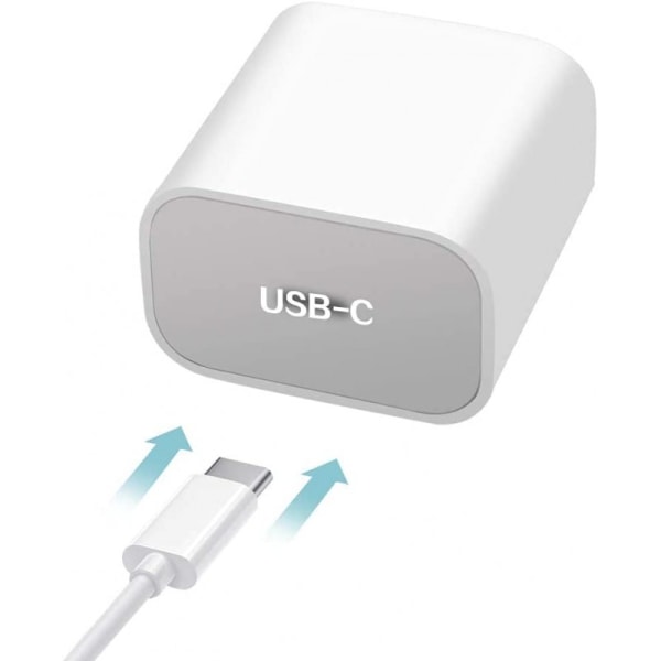 Komplett 20W USB-C Höghastgihetsladdare med USB-C Kabel Vit