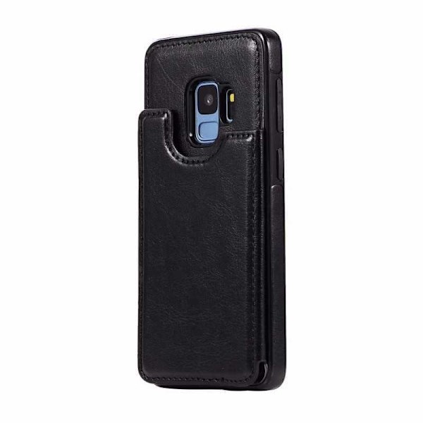 Samsung S9 Plus iskunkestävä kansikorttipidike 2-paikkainen Flippr Svart
