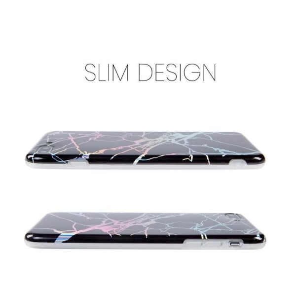 iPhone SE (2020 & 2022) Stødabsorberende marmorskal Lazr Svart
