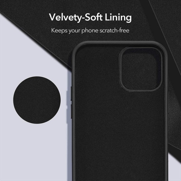 iPhone 12 Mini Ultra-ohut pehmeä kumipinnoitettu mattamusta kans Black