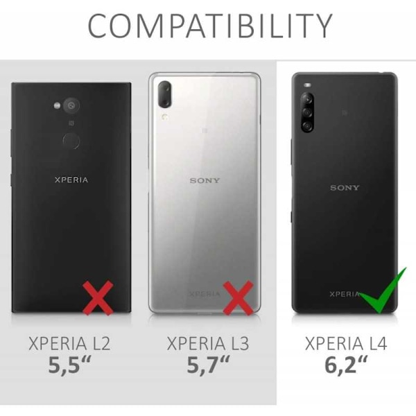 Xperia L4 iskuja vaimentava pehmeä kansi Simple Transparent