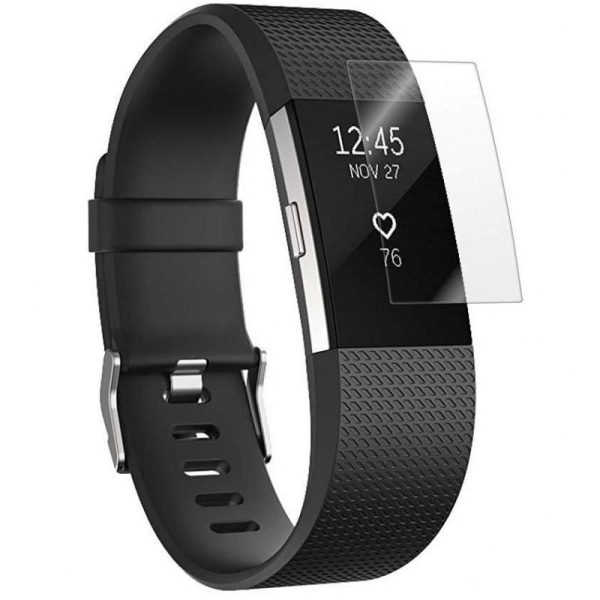 3-PACK Fitbit Charge 2 Premium CrystalClear beskyttelsesfilm Transparent