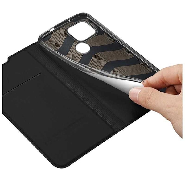 Google Pixel 4a 4G / LTE Flip Case Smooth -korttipaikka Black