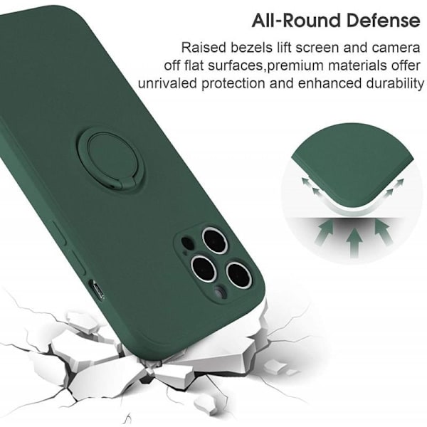 iPhone 15 Pro stødsikkert cover med ringholder CamShield Rosa