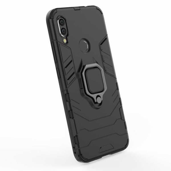 Xiaomi Redmi Note 7 Stöttåligt Skal med Ringhållare ThinArmor Svart