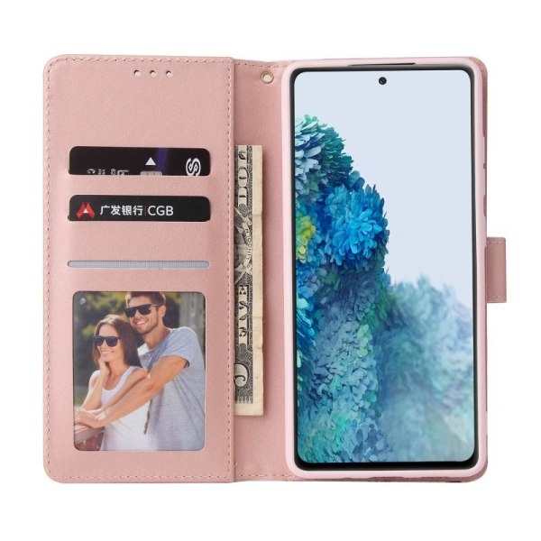 Samsung S20 FE (2020 & 2022) Trendy Wallet Case Sparkle 4-SLOT Rosa