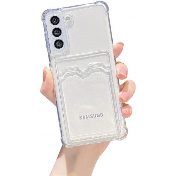 Stöttåligt Skal med Kortfack Samsung S21 Plus Transparent