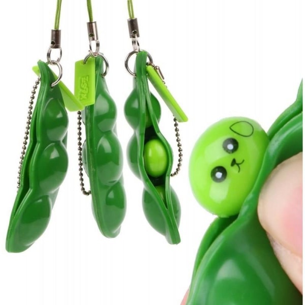 2-PACK beroligende fidget legetøj grønne bønner Green