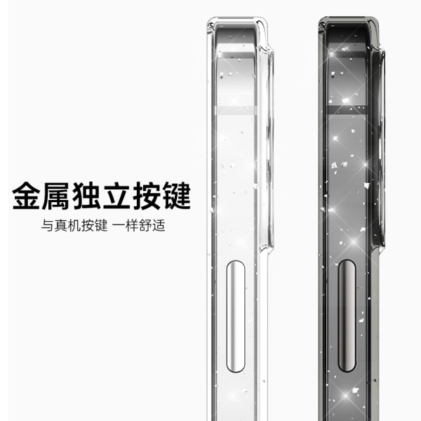 Glitrende MagSafe-deksel til iPhone 15 - Sort