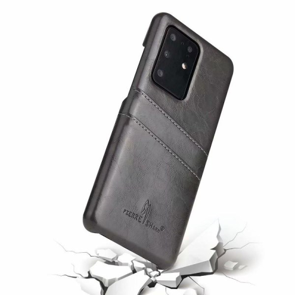 Samsung Galaxy S20 Ultra Mobil Cover Kortholder Retro Black