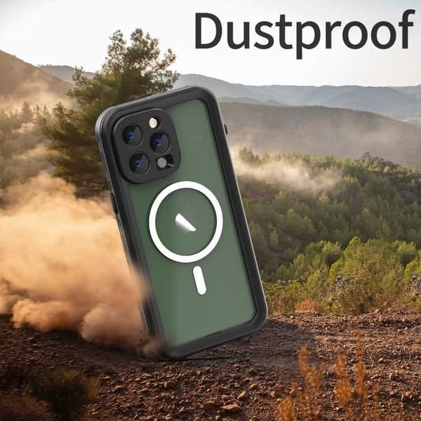 iPhone 14 Pro Max Täysi peittävä vedenpitävä Premium Shell - 2m Transparent