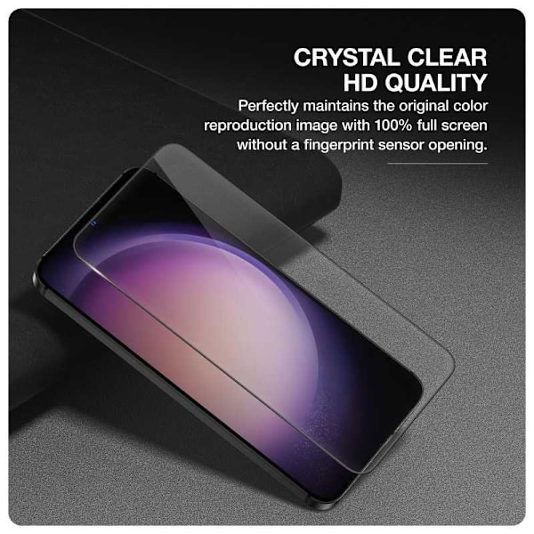 2-PAKKT Samsung S23 FullFrame 0,26mm 9H herdet glass Transparent