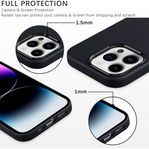 iPhone 11 Pro Iskunkestävä Premium Magsafe -suojus Vegaanin nahk Mörkgrön