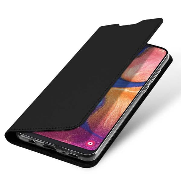 Samsung A20e Flipfodral Skin Pro med Kortfack Svart