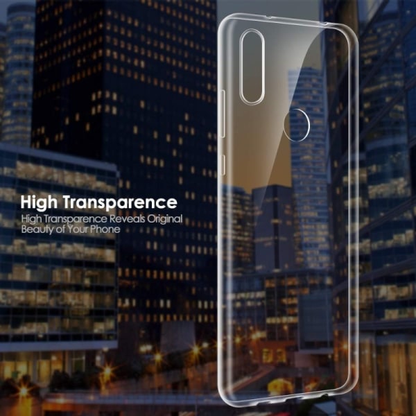 Motorola One Vision stødabsorberende silikonecover Enkelt Transparent