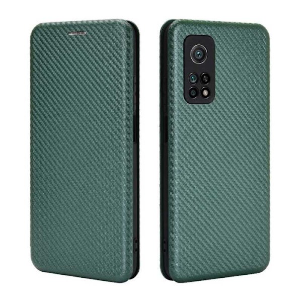 Xiaomi Mi 10T / 10T Pro Flip Case -korttipaikka CarbonDreams Green Green