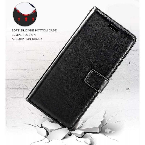 Zenfone 8 Flip Plånboksfodral PU-Läder 4-FACK Svart