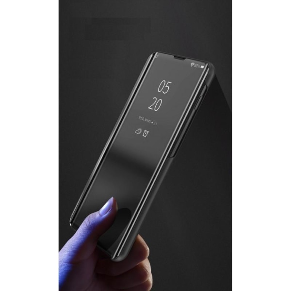 Huawei P Smart 2021 Smart Flipfodral Clear View Standing V2 Rock Svart