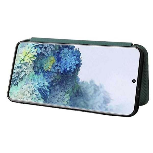 Samsung S21 Plus Flip Case -korttipaikka CarbonDreams Vihreä Green