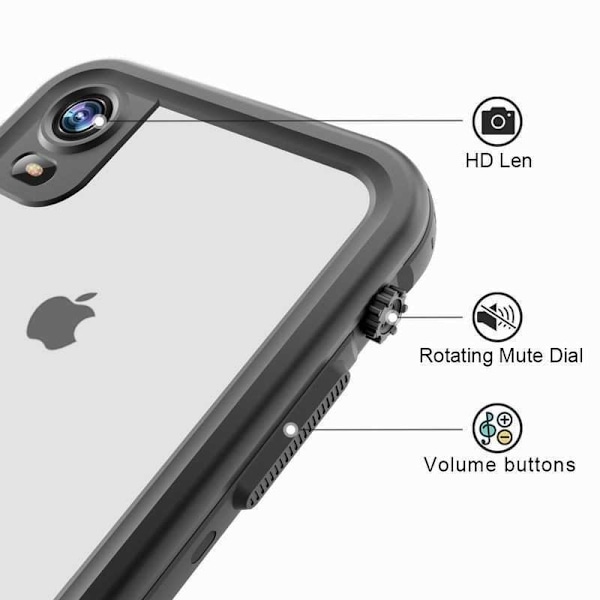 iPhone XR Full Coverage Vedenpitävä Premium Suoja - 2m Transparent