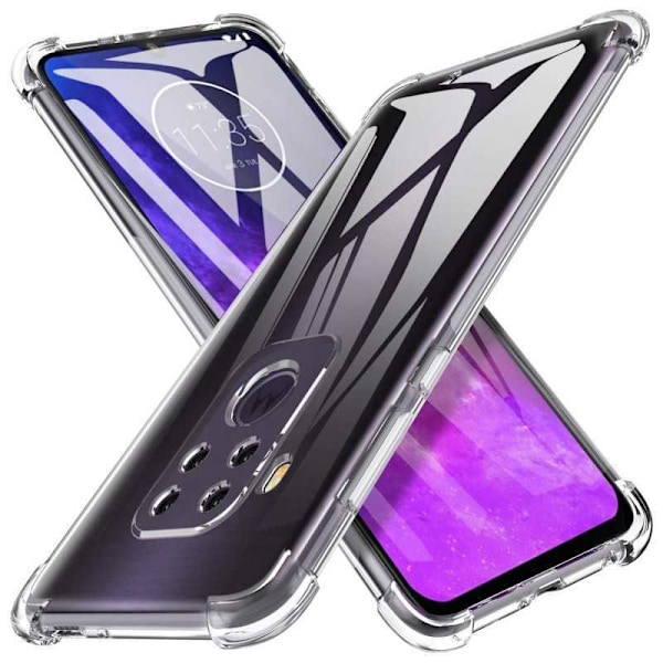Motorola One Zoom Stødabsorberende Silikone Shell Shockr Transparent