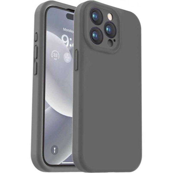 iPhone 14 Pro Max Gummibelagt Skal med Kameraskydd Liquid V2 - G