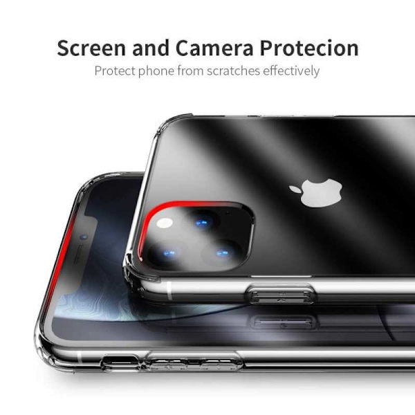 iPhone 11 Pro Max Stöttåligt Genomskinligt Skal Simple Transparent
