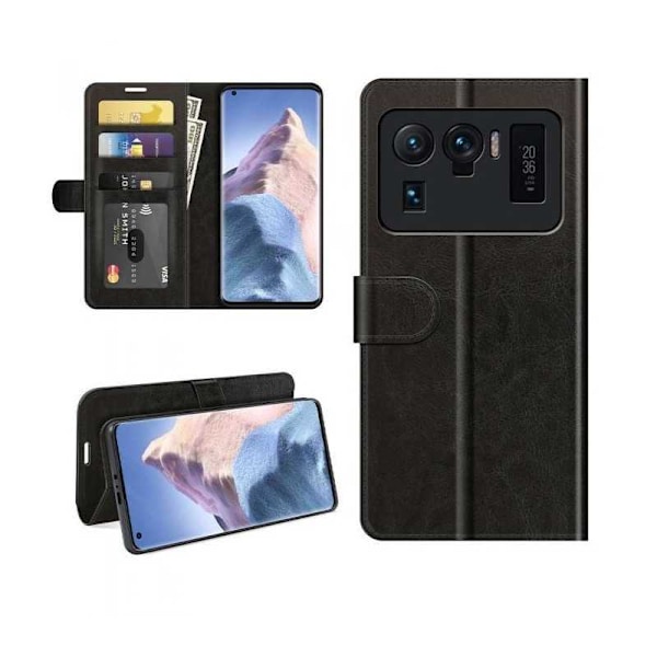 Xiaomi Mi 11 Ultra Plånboksfodral PU-Läder 4-FACK Svart