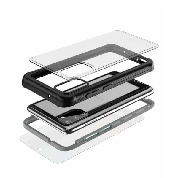 Samsung S20 Comprehensive Premium 3D -kuori ThreeSixty Transparent