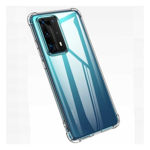 Huawei P40 Pro iskuja vaimentava silikonikotelo Shockr Transparent