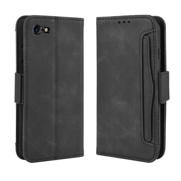 iPhone 8/7 / SE2 lompakkokotelo PU-nahkainen 6-POCKET Winston V3 Black