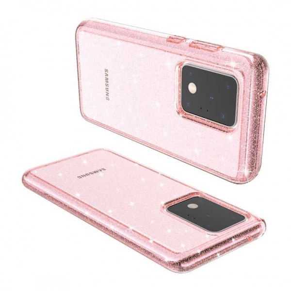 Samsung S20 Ultra Stötdämpande Mobilskal Gnistra Roséguld Rosa guld