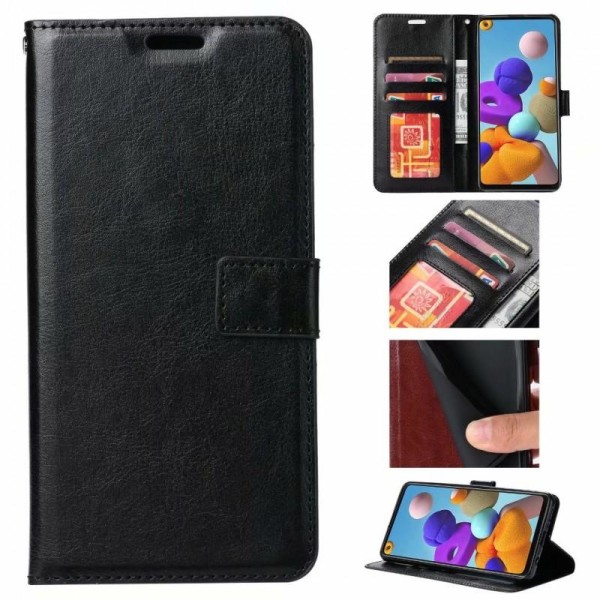 Xiaomi Poco X3 NFC Wallet Case PU-lektioner 4-Unions Evry Black