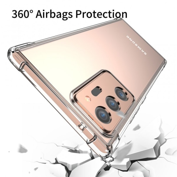 Samsung Note 20 Ultra-iskuja vaimentava silikonikotelo Shockr Transparent