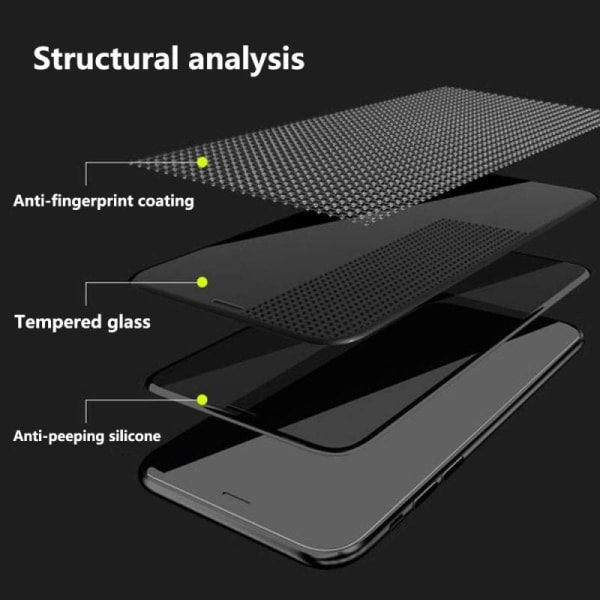 2-PACK OnePlus 8T Privacy Hærdet glas 0,26 mm 2,5D 9H Transparent
