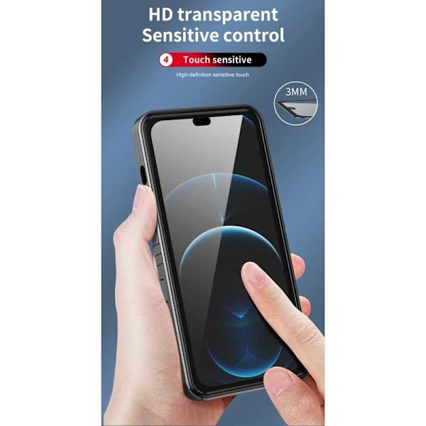 iPhone 14 Pro Comprehensive Premium 3D -kotelo ThreeSixty CamShield Black