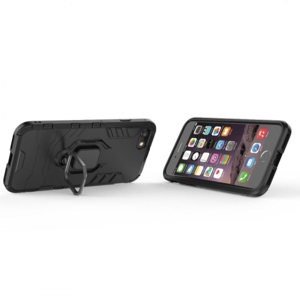 iPhone 7 Plus iskunkestävä suojus sormustelineellä ThinArmor Svart